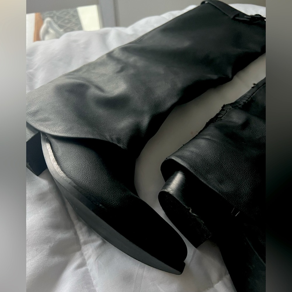 Jeffrey Campbell fold over knee high boots